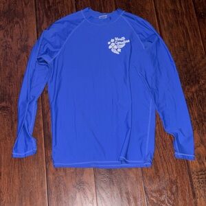 North Carolina Long-Sleeve Women's Swim Rash Guard - Royal Blue